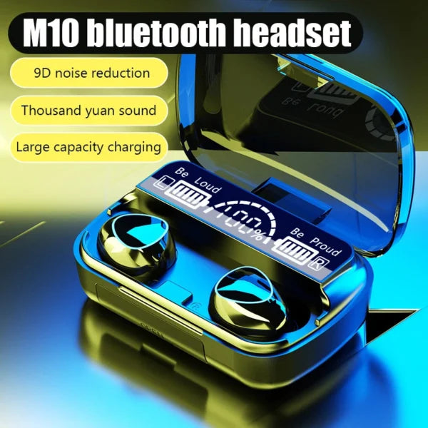 M19 Tws Bluetooth Wireless EarbudsProduct Description:
 
Product model: M10
Bluetooth version: V5.1
Noise reduction version: CVC8.0
Working distance: connect within 10 meters
Single ear capacity: 50 M19 Tws Bluetooth Wireless Earbuds