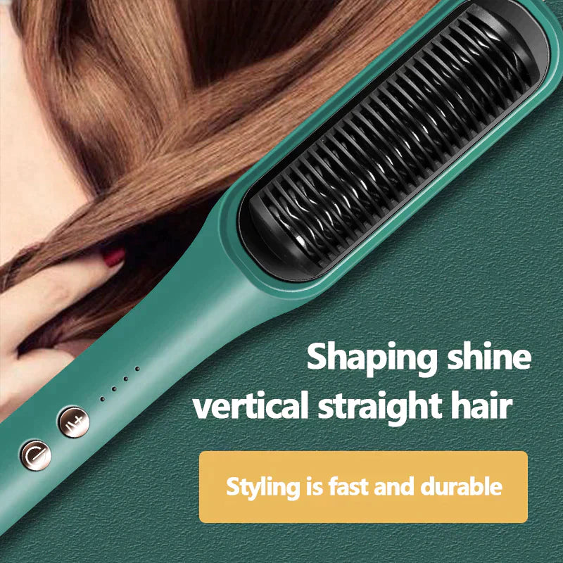 2 in 1. Hair Straightener & Curler Comb.1) Combines Straightening Comb And Iron - 
This is a 2 in 1 hair styling tool, combining hair straightener comb &amp; flat hair iron, can help you to get a super strHair Straightener & Curler Comb