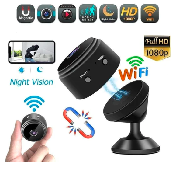 A9 Mini wireless security camera, 1MP or 2MP, Night visionHD camera: 150° wide-angle lens, HD video quality 1MP, or 2MPhigh-resolution live broadcast provide you clear pictures and more details when you leave home.
ExcellenA9 Mini wireless security camera, 1MP
